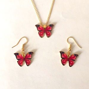 🍏50% OFF/3+...Butterfly Necklace/Earrings Set